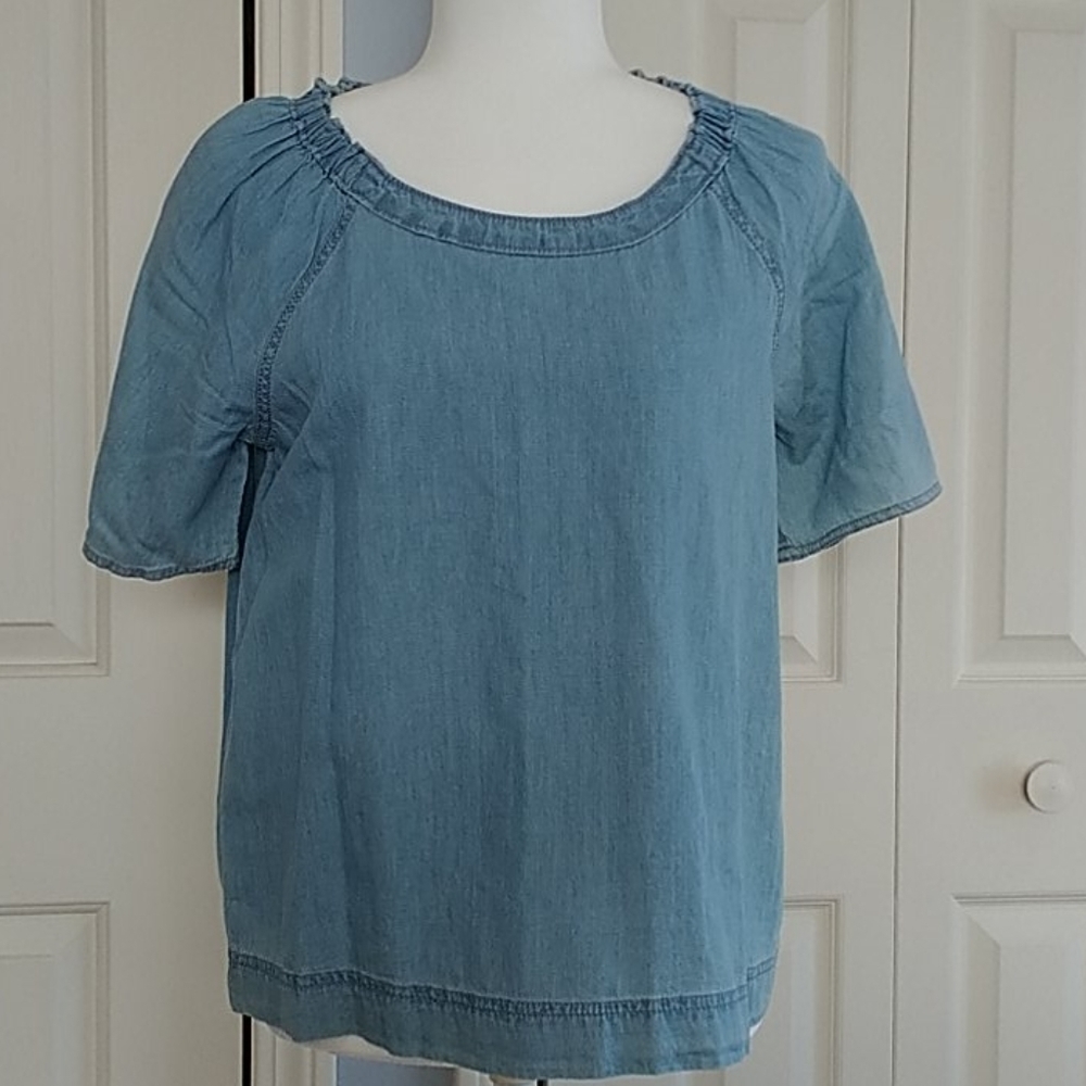 Caslon, Nordstrom Rack, Medium Light Wash Top, XS